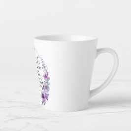 Jesaja 41:10 Vrees niet Paarse Bloemen Schrift Latte Mok