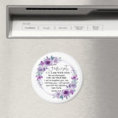 Jesaja 41:10 Vrees niet Paarse Bloemen Schrift Magneet (Insitu (Vaatwasser))