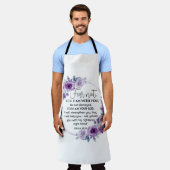 Jesaja 41:10 Vrees niet Paarse Bloemen Schrift Schort (Gedragen)