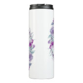 Jesaja 41:10 Vrees niet Paarse Bloemen Schrift Thermosbeker (Achterkant)