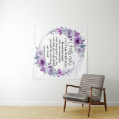 Jesaja 41:10 Vrees niet Paarse Bloemen Schrift Wandkleed (In Situ (horizontaal))