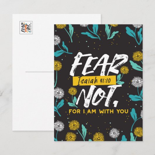 Jesaja 41:10 - Vrees niet voor Inspirerend Bijbelv Briefkaart (Voorkant / Achterkant)