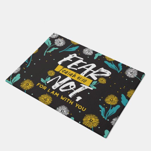 Jesaja 41:10 - Vrees niet voor Inspirerend Bijbelv Deurmat (Schuin)