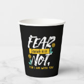 Jesaja 41:10 - Vrees niet voor Inspirerend Bijbelv Papieren Bekers (Voorkant)