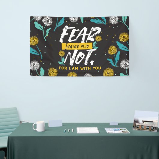 Jesaja 41:10 - Vrees niet voor Inspirerend Bijbelv Spandoek (Beurs)