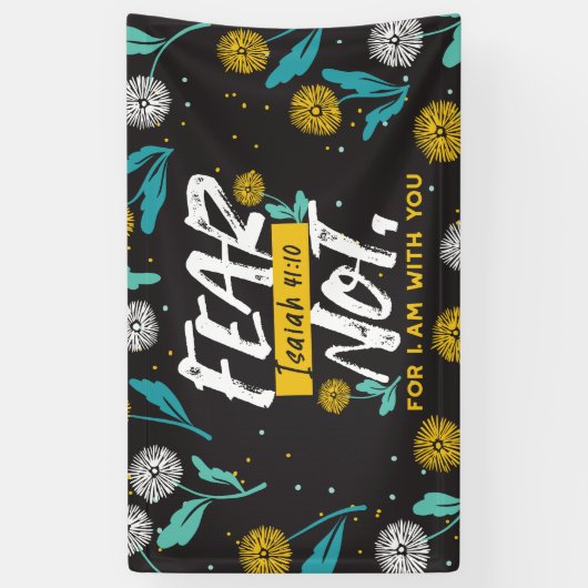 Jesaja 41:10 - Vrees niet voor Inspirerend Bijbelv Spandoek (Verticaal)