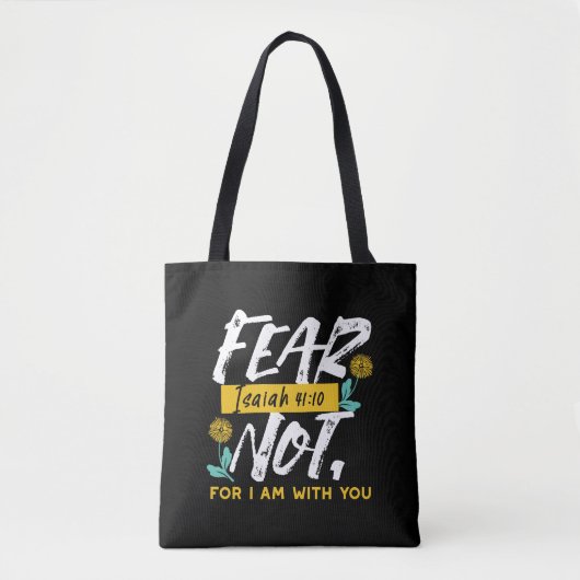 Jesaja 41:10 - Vrees niet voor Inspirerend Bijbelv Tote Bag (Voorkant)