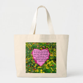 JESAJA 41:10 WILDBLOEM FOTOONTWERP GROTE TOTE BAG