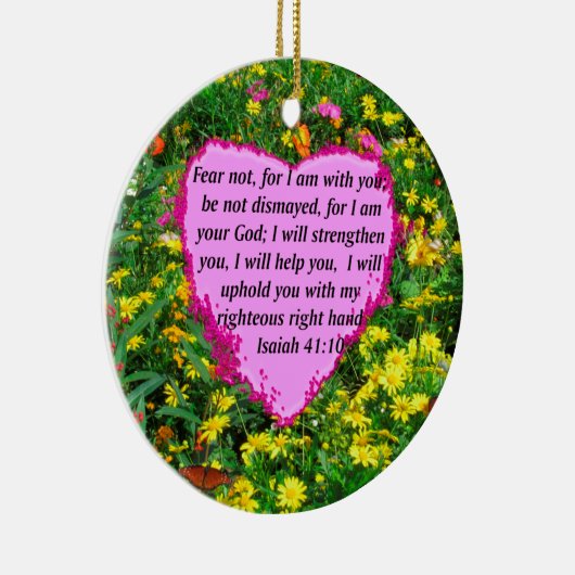 JESAJA 41:10 WILDBLOEM FOTOONTWERP KERAMISCH ORNAMENT (Rechts)
