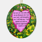 JESAJA 41:10 WILDBLOEM FOTOONTWERP KERAMISCH ORNAMENT (Links)