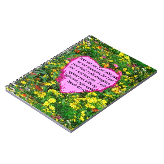 JESAJA 41:10 WILDBLOEM FOTOONTWERP NOTITIEBOEK (Linkerzijde)