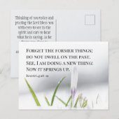 Jesaja 43:18 Ik doe een NIEUW DING Bijbel Verse Briefkaart (Voorkant / Achterkant)