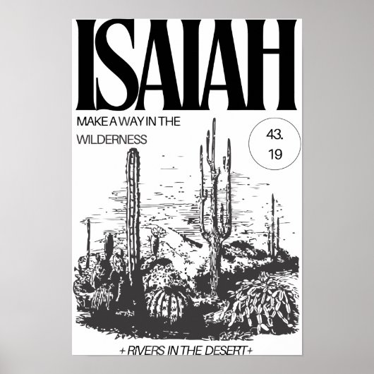 Jesaja 43:19 Maak een Weg Poster (Voorkant)