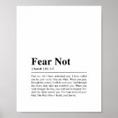 Jesaja 43:1-3 Vrees niet Poster (Voorkant)