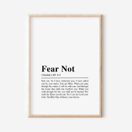 Jesaja 43:1-3 Vrees niet Poster