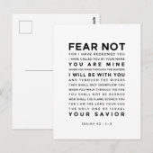 Jesaja 43:1-3 Wees niet bevreesd Briefkaart (Voorkant / Achterkant)