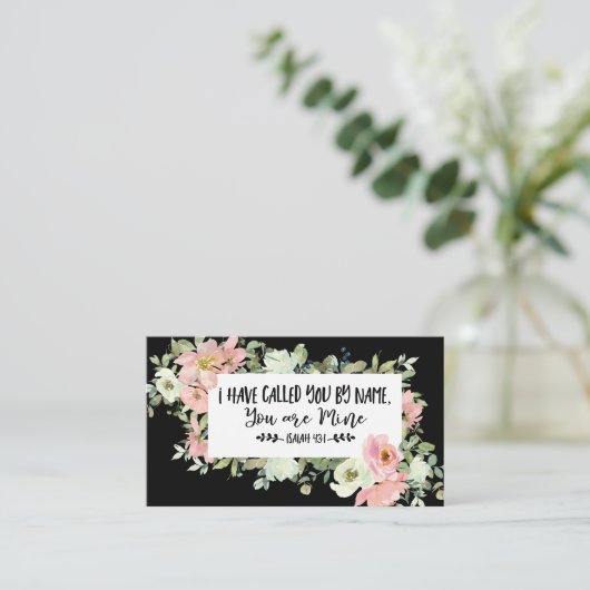 Jesaja 43:1 Ik heb u bij uw naam geroepen, Bijbelv Visitekaartje (Staand voorkant)