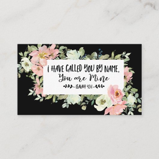 Jesaja 43:1 Ik heb u bij uw naam geroepen, Bijbelv Visitekaartje (Voorkant)