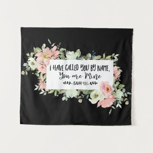 Jesaja 43:1 Ik heb u bij uw naam geroepen, Bijbelv Wandkleed (Voorkant (horizontaal))