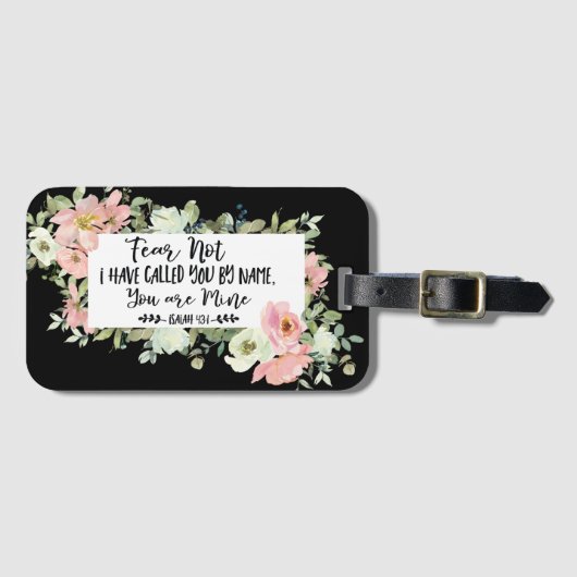 Jesaja 43:1 Vrees niet dat Gij Mijn Bijbelvers zij Bagagelabel (Voorkant (horizontaal))