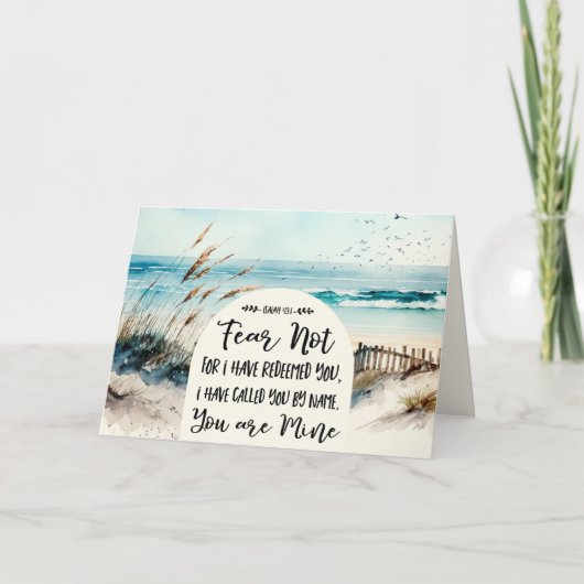 Jesaja 43:1 Vrees niet voor Ik heb u verlost Ocean Kaart (Voorkant)