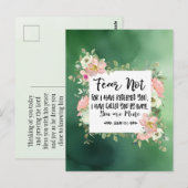 Jesaja 43:1 Vrees niet, want Ik heb u de Bijbel ve Briefkaart (Voorkant / Achterkant)