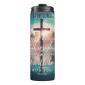 Jesaja 43:2 Door diepe wateren met u Thermosbeker (Voorkant)