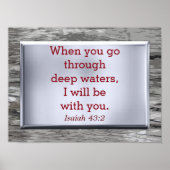 Jesaja 43:2 - kunstprint poster (Voorkant)