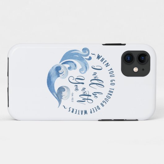 Jesaja 43:2 oceaan golven Case-Mate iPhone case (Achterkant (horizontaal))
