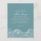 Jesaja 43:2 Wanneer je door het water gaat Briefkaart (Voorkant)