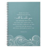 Jesaja 43:2 Wanneer je door het water gaat Notitieboek (Voorkant)