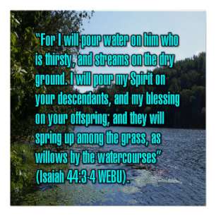 Jesaja 44:3-4 WEBU Perfect Poster