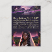 Jesaja 48:12-13 en Openbaring 22:12-13, 17 KJV Visitekaartje (Achterkant)