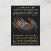 Jesaja 48:12-13 en Openbaring 22:12-13, 17 KJV Visitekaartje (Voorkant)