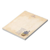 Jesaja 49:15-16 Vergeet mij niet bloemig Notitieblok (Linkerzijde)