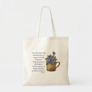 Jesaja 49 Bijbelvers Vergeet-mij-nietjes Tote Bag