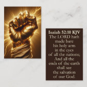 Jesaja 52:10 KJV Kaarten - Verlossing van Onze God Visitekaartje (Voorkant / Achterkant)