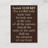 Jesaja 52:10 KJV Kaarten - Verlossing van Onze God Visitekaartje (Achterkant)