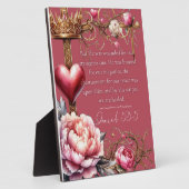 Jesaja 53:5 Bijbelvers, Genezing Schrift, Roze Fotoplaat (Zijkant)