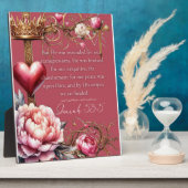 Jesaja 53:5 Bijbelvers, Genezing Schrift, Roze Fotoplaat (Zijkant)