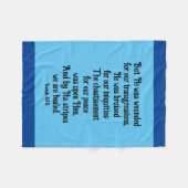 Jesaja 53:5 Genezing van de Schrift Fleece Deken (Voorkant (Horizontaal))