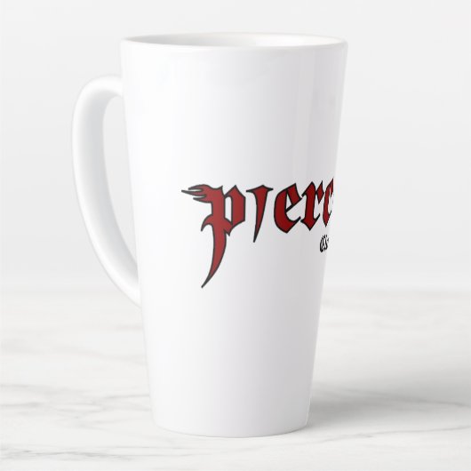 Jesaja 53:5 Hij werd doorboord Latte Mok (Linkerhoek)