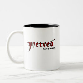 Jesaja 53:5 Hij werd doorboord Tweekleurige Koffiemok