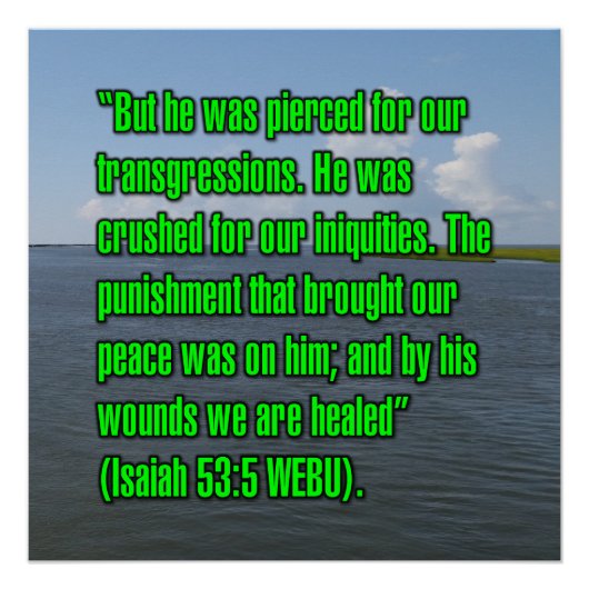 Jesaja 53:5 WEBU Perfect Poster (Voorkant)
