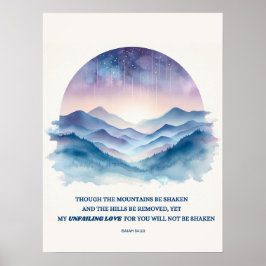 Jesaja 54:10 Christelijke muur poster