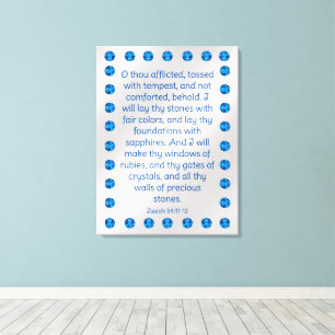 Jesaja 54:11-12 canvas afdruk