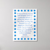 Jesaja 54:11-12 canvas afdruk (Voorkant)