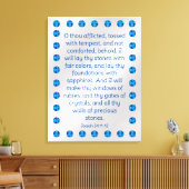 Jesaja 54:11-12 canvas afdruk (Insitu (Woonkamer))