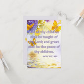 Jesaja 54:13 KJV Bijbel Schrift Pic Groet Kaart (Voorkant / Achterkant in situ)