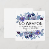 Jesaja 54:17 Geen Wapen Christelijke Paarse Bloeme Feestdagenkaart (Voorkant / Achterkant)